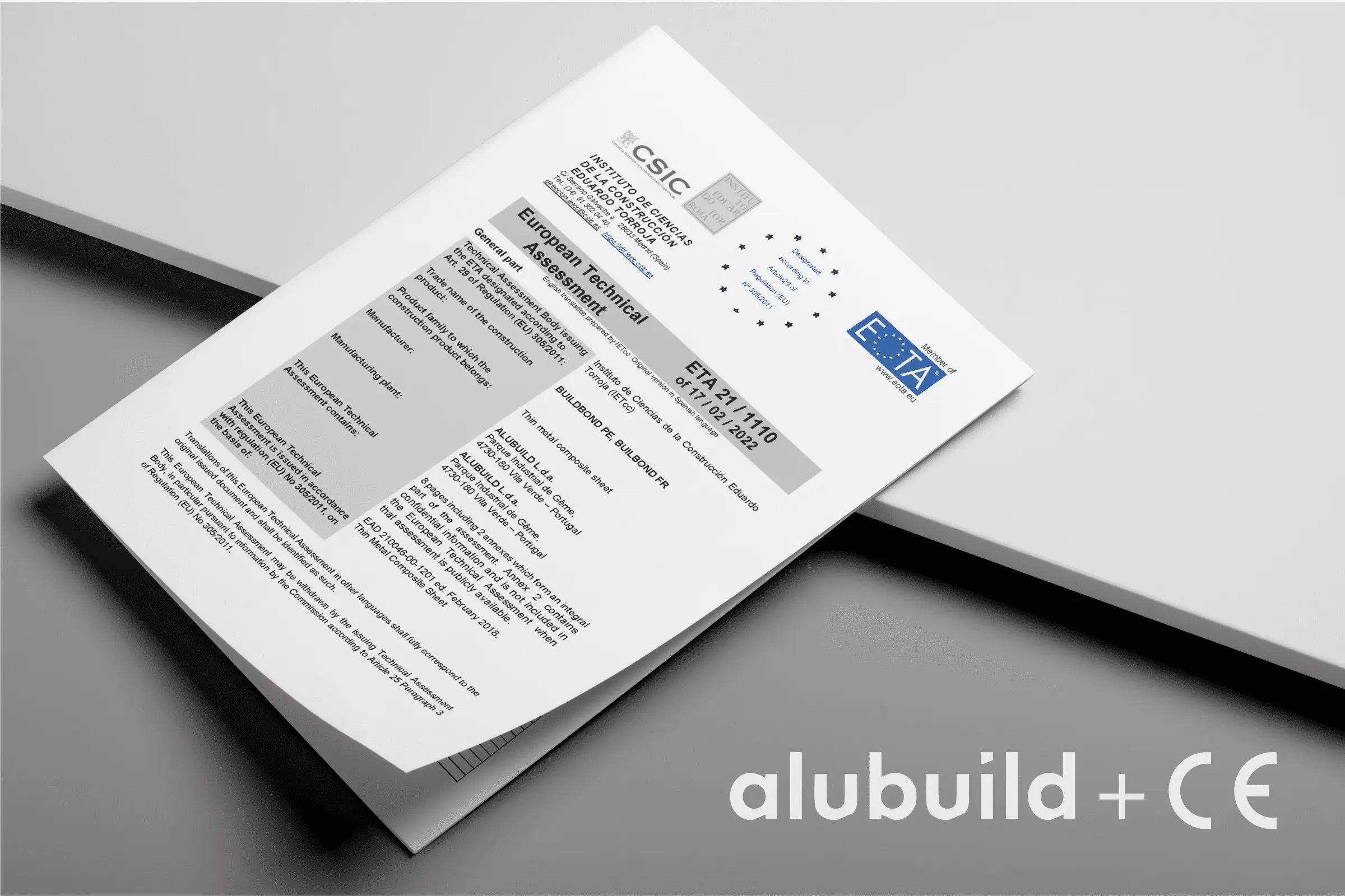 Chez Alubuild, nous avons obtenu le marquage CE pour nos panneaux composites en aluminium.